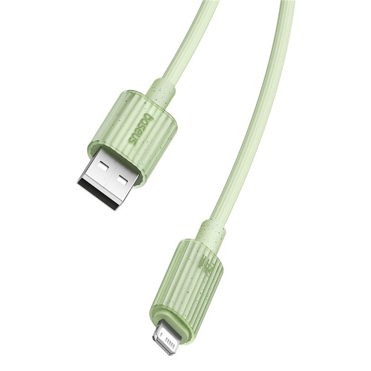 BASEUS Habitat Series 2m USB to iP Biodegradable Fast Charging Cord 2.4A Phone Data Cable - Green