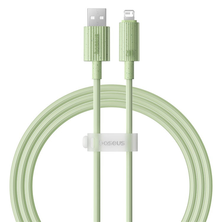 BASEUS Habitat Series 2m USB to iP Biodegradable Fast Charging Cord 2.4A Phone Data Cable - Green