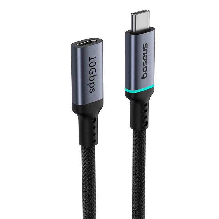 BASEUS High Definition Series for iPhone 15 Series 1m 4K@60Hz Clarity Type-C Extension Cable 10Gbps Braided Fast Charging Cable, Black