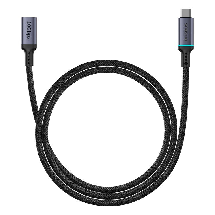 BASEUS High Definition Series for iPhone 15 Series 1m 4K@60Hz Clarity Type-C Extension Cable 10Gbps Braided Fast Charging Cable, Black