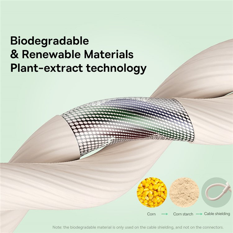 BASEUS Habitat Series 2m Type-C to iP Fast Charging Cable PD 20W Biodegradable Phone Data Cable - Pink