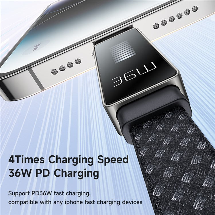 MCDODO CA-4960 Rhythm Series 1.2m PD 36W Fast Charging Type-C to Lightning Data Cable, Black