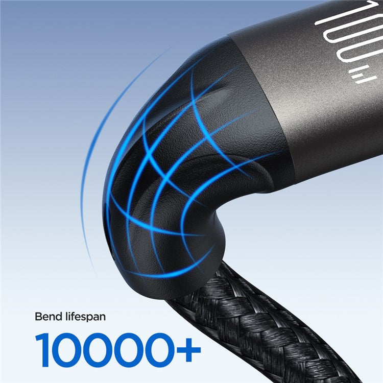 JOYROOM SA25-CL3 1.2m Light-Speed Series for iPhone 15 Series PD 30W Fast Charging Type-C to Lighting Data Cable - Black