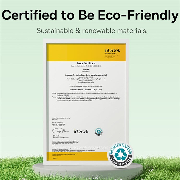 BASEUS Habitat Series 1m Type-C to iP Charging Cable Biodegradable 2.4A 20W PD Fast Charging Data Cable for iPhone / iPad - Green