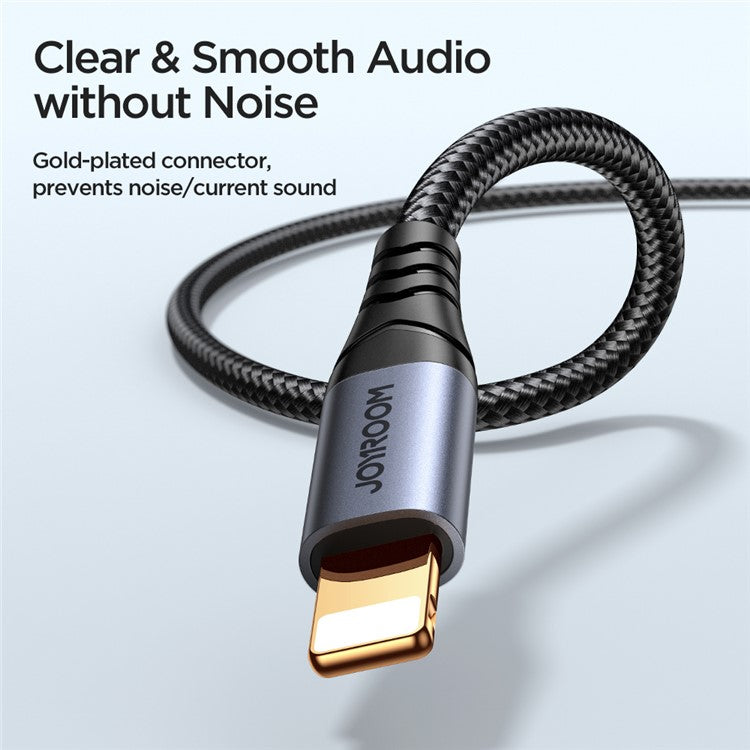 JOYROOM SY-A06 AUX Audio Cable 1.2m Lightning to 3.5mm Stereo Audio Cord for iPhone / iPad
