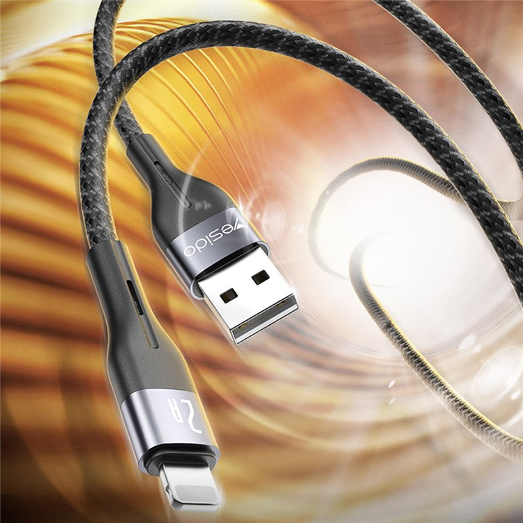 YESIDO CA121L Braided USB Charging Data Cable USB to Lightning Cable for iPhone, iPad