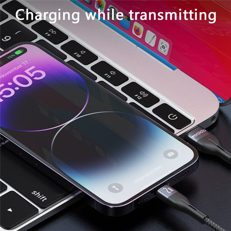 YESIDO CA121L Braided USB Charging Data Cable USB to Lightning Cable for iPhone, iPad