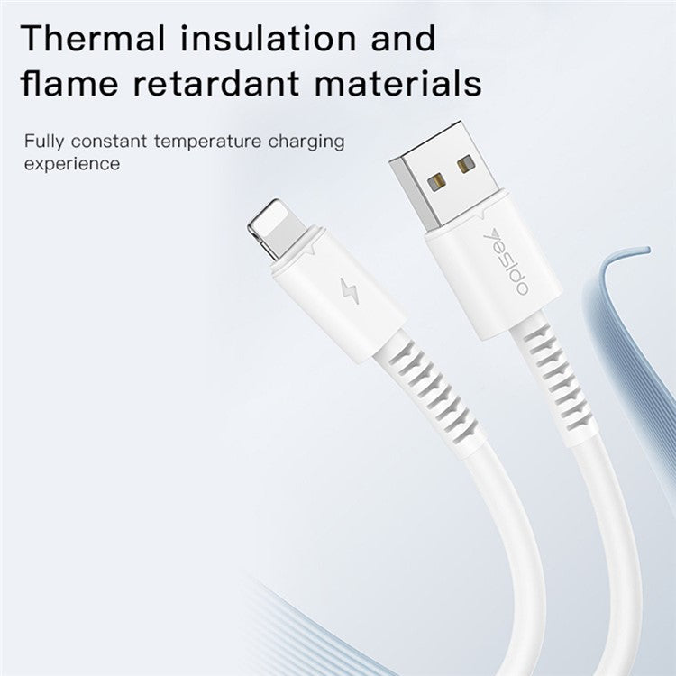 YESIDO CA120L PVC USB Charging Cable USB to Lightning Data Cable for iPhone, iPad