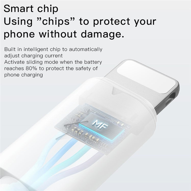 YESIDO CA120L PVC USB Charging Cable USB to Lightning Data Cable for iPhone, iPad