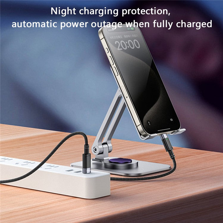 YESIDO CA160 PD 60W Auto Power Off Charging Cable USB-C to USB-C Braided Mobile Phone Data Cord