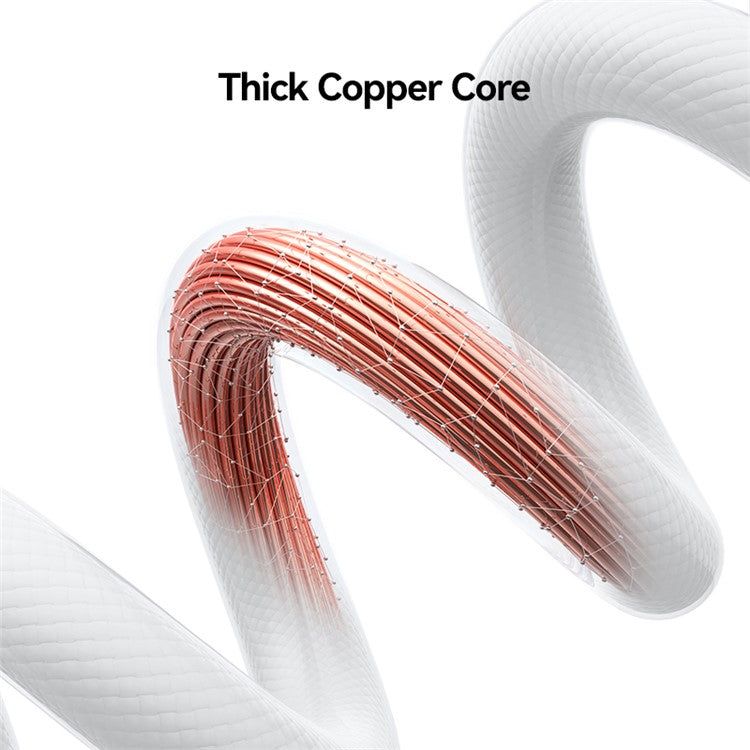 USAMS Cloud Series US-SJ660 1.2m Type-C to Type-C PD 100W Fast Charging Cable with Indicator Light - White