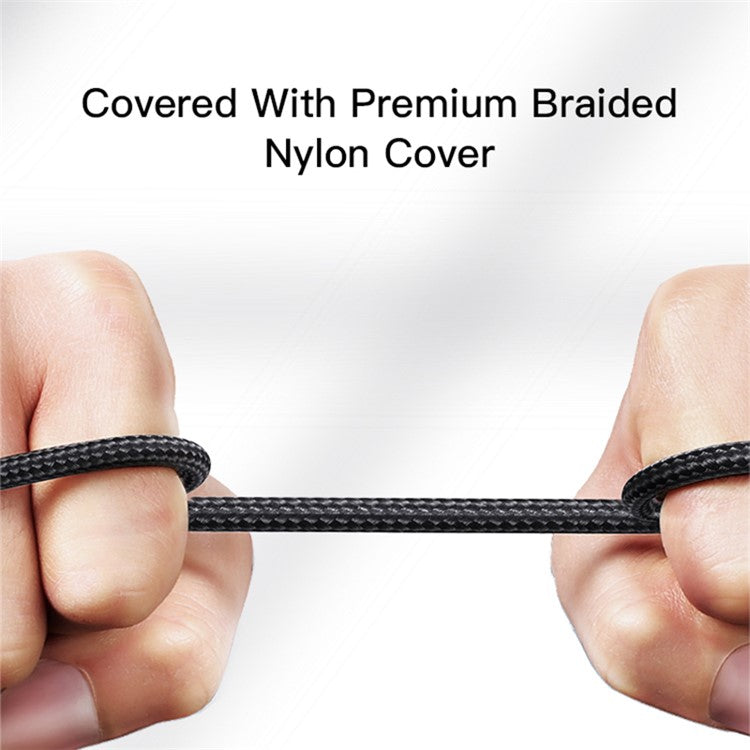 YESIDO CA87 PD Fast Charging Cable 100W+20W 2-in-1 Type-C to iP+Type-C Data Cable with LED Indicator