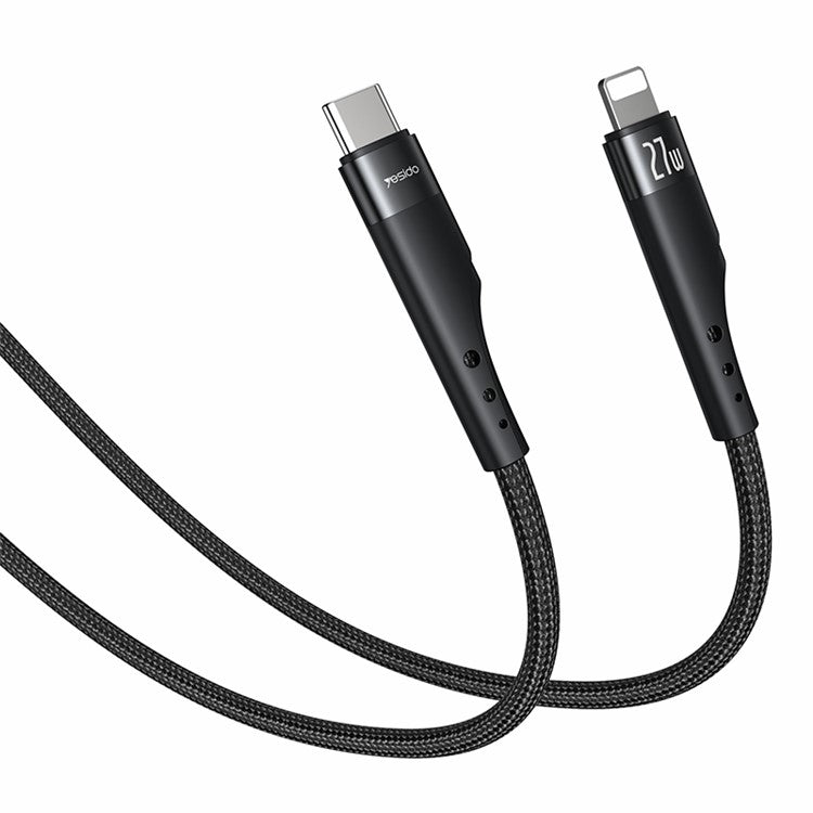 YESIDO CA115 3m PD 27W Braided Data Cable Type-C to Lightning Charging Cable