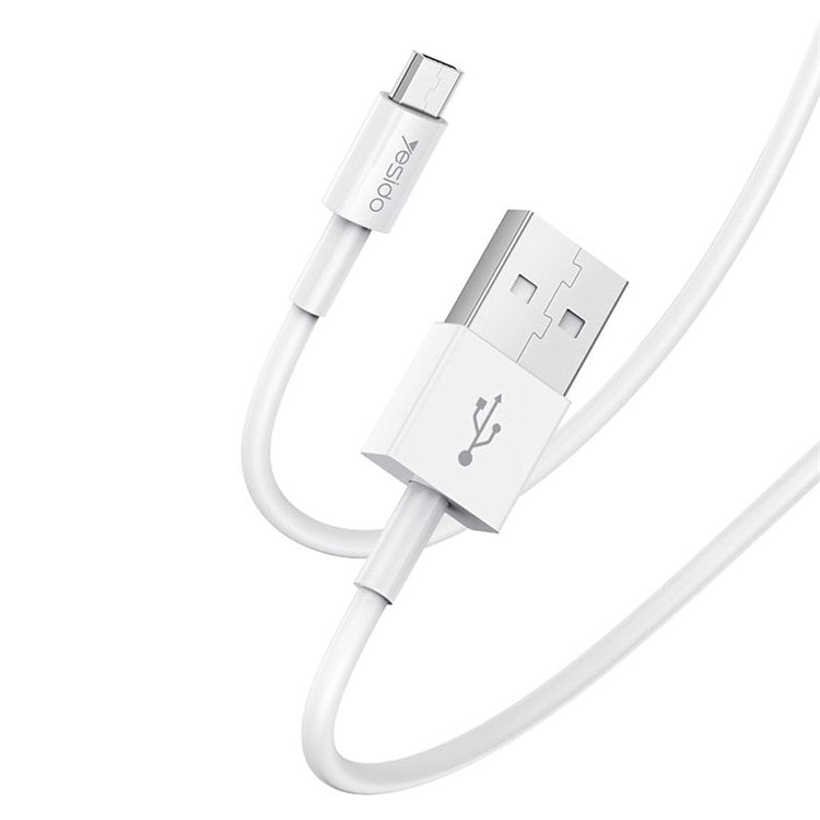 YESIDO CA22 2A Micro USB Charging Cable Anti-Stretch PVC Flexible 1.2m USB Data Cable