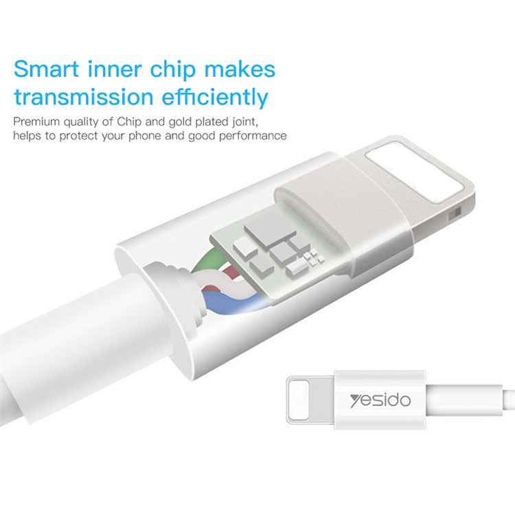 YESIDO CA22 2A Micro USB Charging Cable Anti-Stretch PVC Flexible 1.2m USB Data Cable