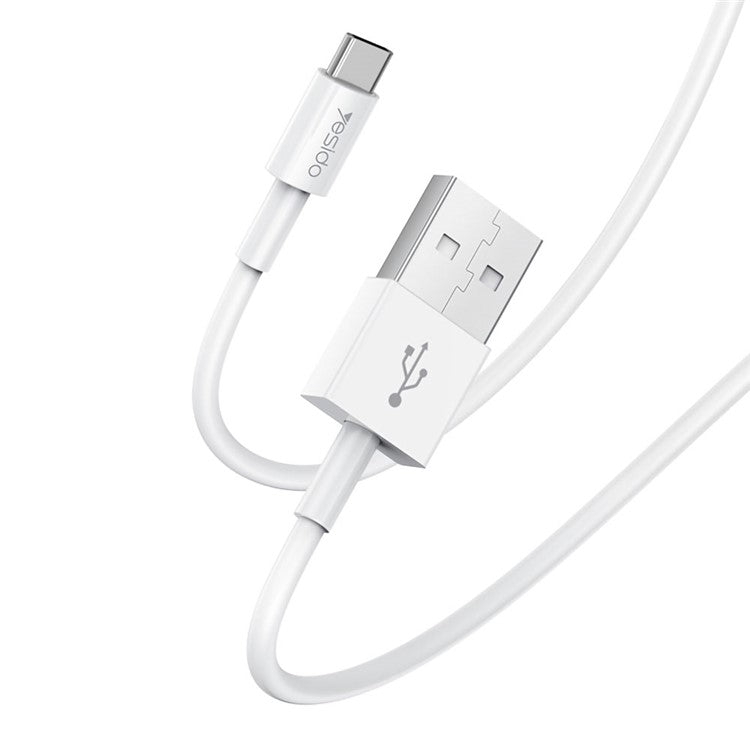 YESIDO CA22 2A Type-C Charging Cable Anti-Stretch PVC Flexible 1.2m USB Data Cable