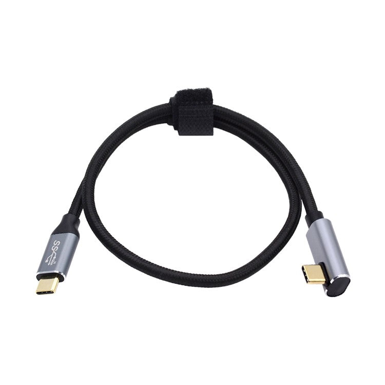 UC-064-LP-0.5M 90 Degree Low Profile Angled USB3.1 Type-C Male to Male 10Gbps PD 100W Data Cable for Laptop Phone