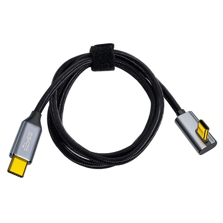 UC-064-LP-1.0M PD 100W Charging 90 Degree Low Profile Angled USB3.1 Type-C Male to Male 10Gbps Data Cable