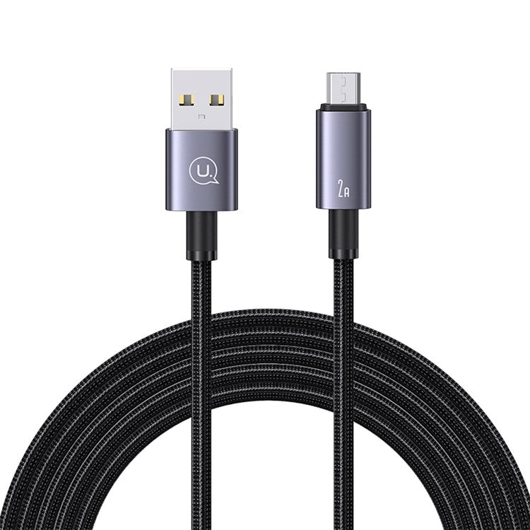 USAMS US-SJ668 Sufeng Series 1.2m USB-A to Micro-USB Data Cable 2A Fast Charging Cord - Tarnish
