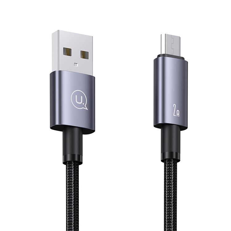 USAMS US-SJ668 Sufeng Series 1.2m USB-A to Micro-USB Data Cable 2A Fast Charging Cord - Tarnish
