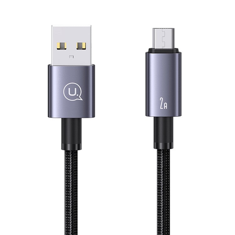 USAMS US-SJ670 Sufeng Series 2m USB-A to Micro-USB 2A Fast Charging Cable Data Cord - Tarnish