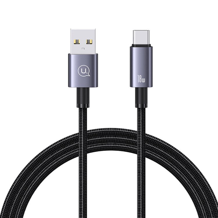USAMS US-SJ663 Sufeng Series 1.2m USB-A to Type-C 3A Fast Charging Aluminum Alloy Data Cable - Tarnish