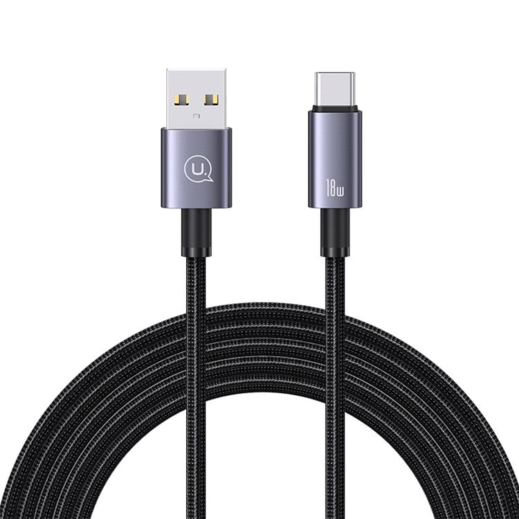 USAMS US-SJ663 Sufeng Series 1.2m USB-A to Type-C 3A Fast Charging Aluminum Alloy Data Cable - Tarnish