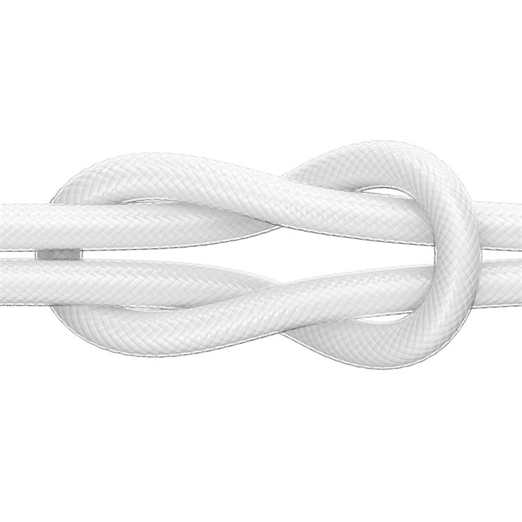 USAMS US-SJ658 Cloud Series 1.2m USB-A to Type-C 6A Fast Charging Cable Braided Data with Light - Black