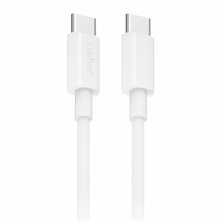 CUKTECH KLC-5499 1m Type-C to Type-C Data Cable Flexible TPE 5A Charging Cable Built-In Emark Chip