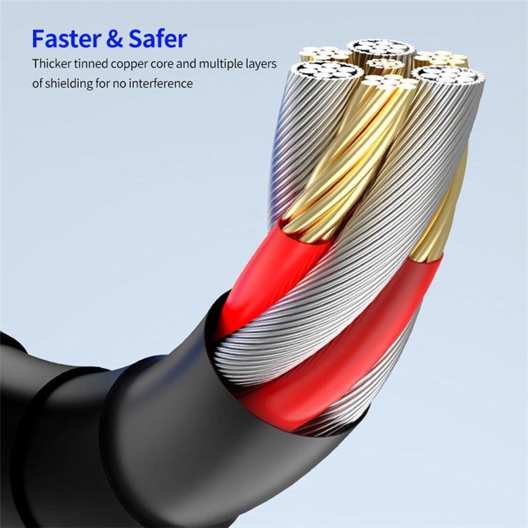 ENKAY 1m USB to Lightning 2.4A Fast Charging Cable LED Display Silicone Charged Data Cord