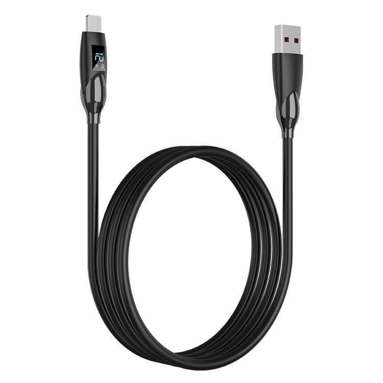 ENKAY 2m USB to Lightning Silicone Charged Cable LED Display 2.4A Fast Charging Cable