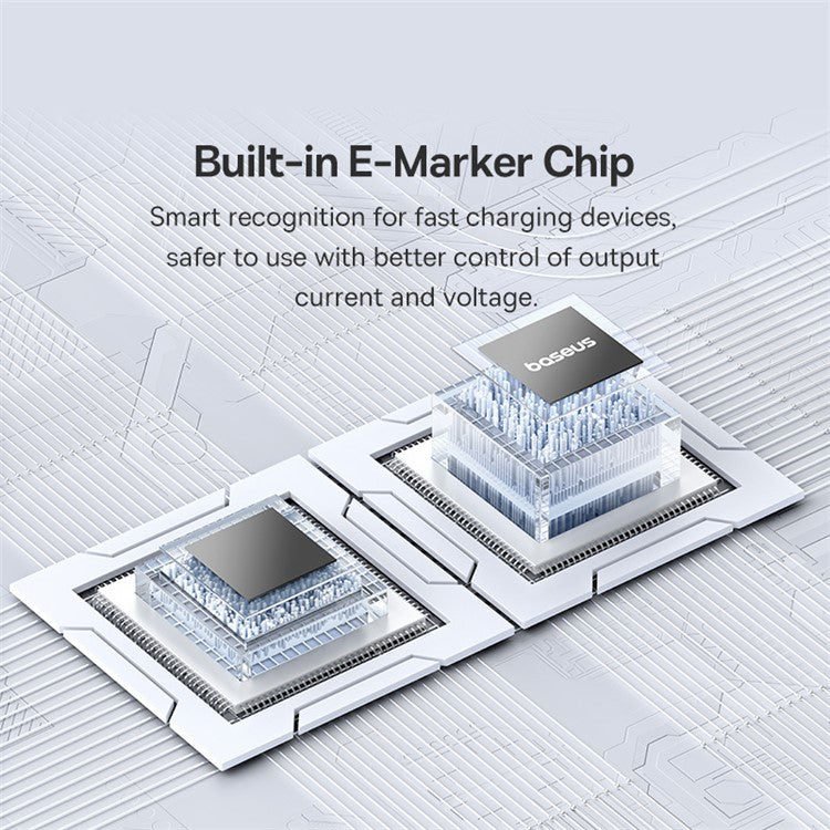 BASEUS Free2Draw 1m 100W Type-C to Type-C Retractable Fast Charging Cable - Blue
