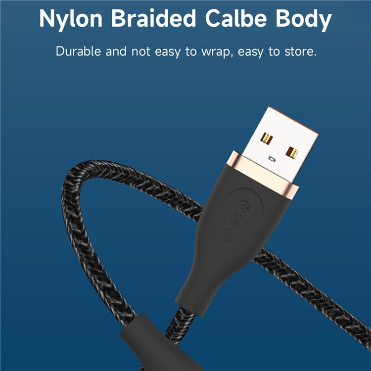 DEVIA Star Series EC417 1.5m USB-A to Lightning 2.4A Quick Charge Cable Data Sync Cord - Black