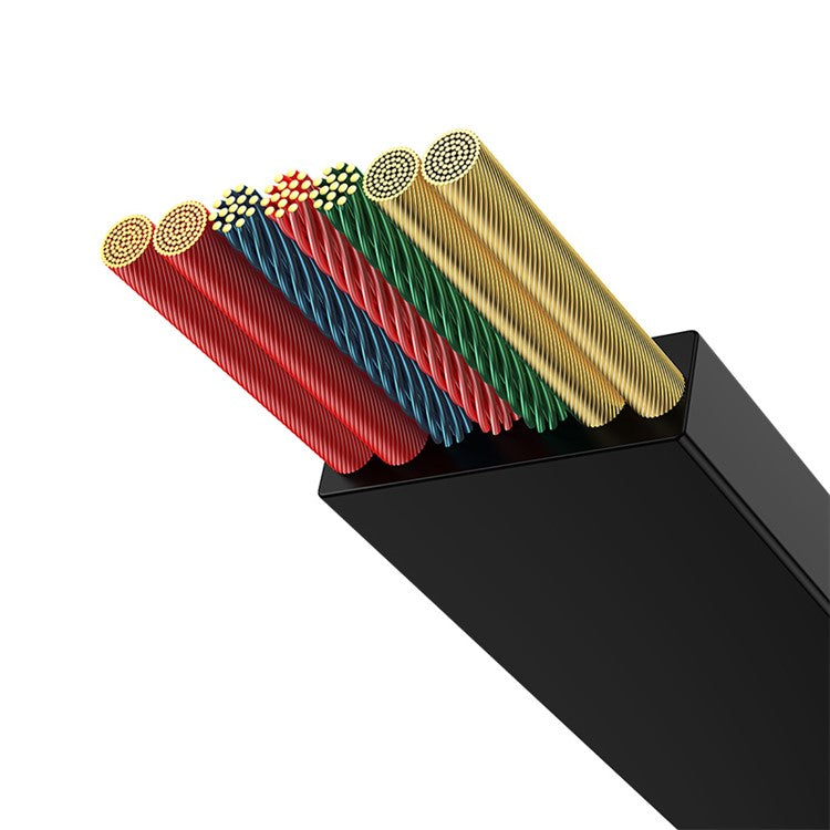 BASEUS Bright Mirror 2 Series Retractable Type-C to M+L+C 100W Fast Charging Cable, 1.1m - Black