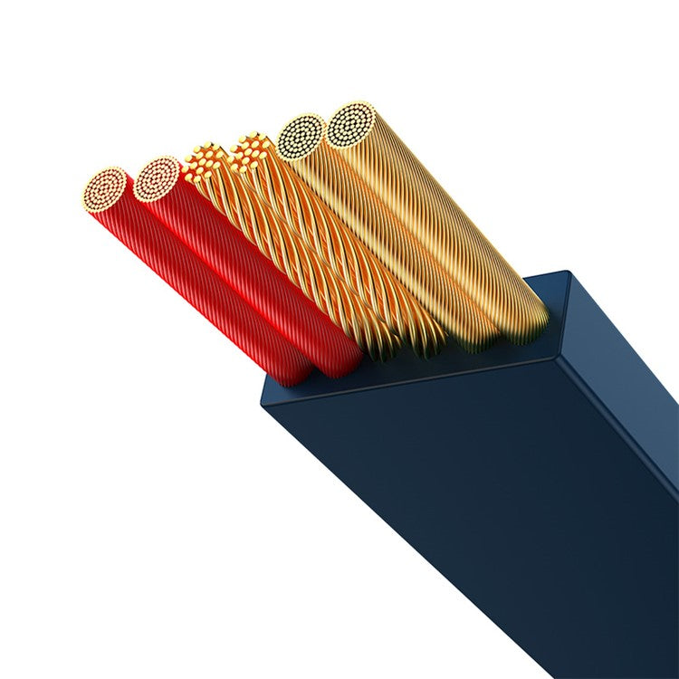 BASEUS Bright Mirror 2 Series Retractable Fast Charging Cable USB to M+L+C 66W, 1.1m - Blue