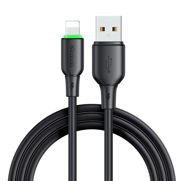 MCDODO Alpha Series CA-474 1.2m USB-A to Lightning Cable 3A Silicone Data Cord - Black