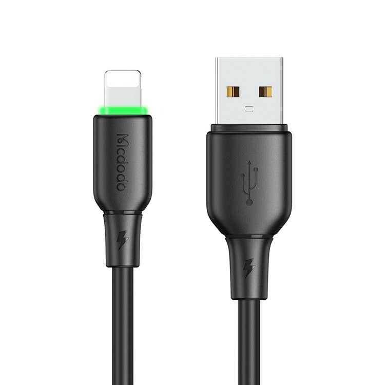 MCDODO Alpha Series CA-474 1.2m USB-A to Lightning Cable 3A Silicone Data Cord - Black