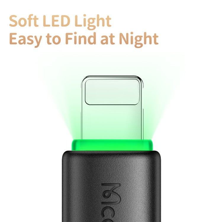 MCDODO Alpha Series CA-474 1.2m USB-A to Lightning Cable 3A Silicone Data Cord - Black