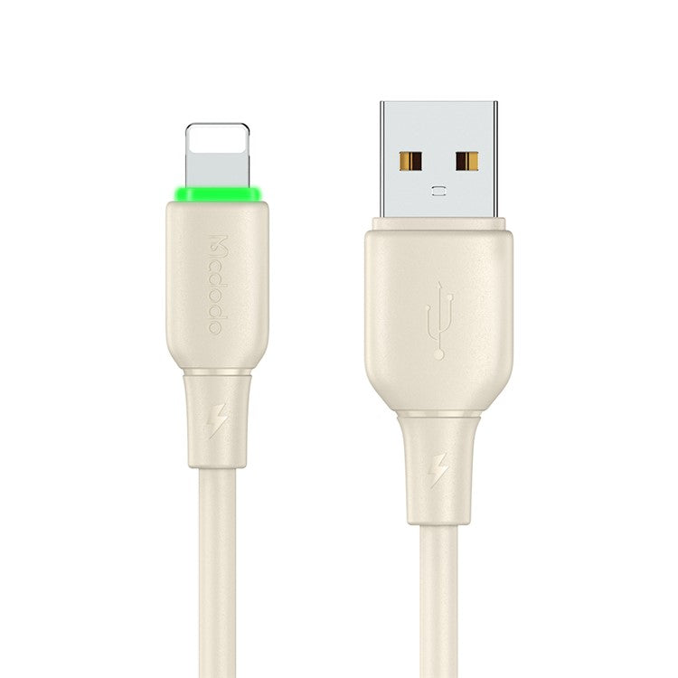 MCDODO Alpha Series CA-474 1.2m USB-A to Lightning Cable 3A Silicone Data Cord - Beige