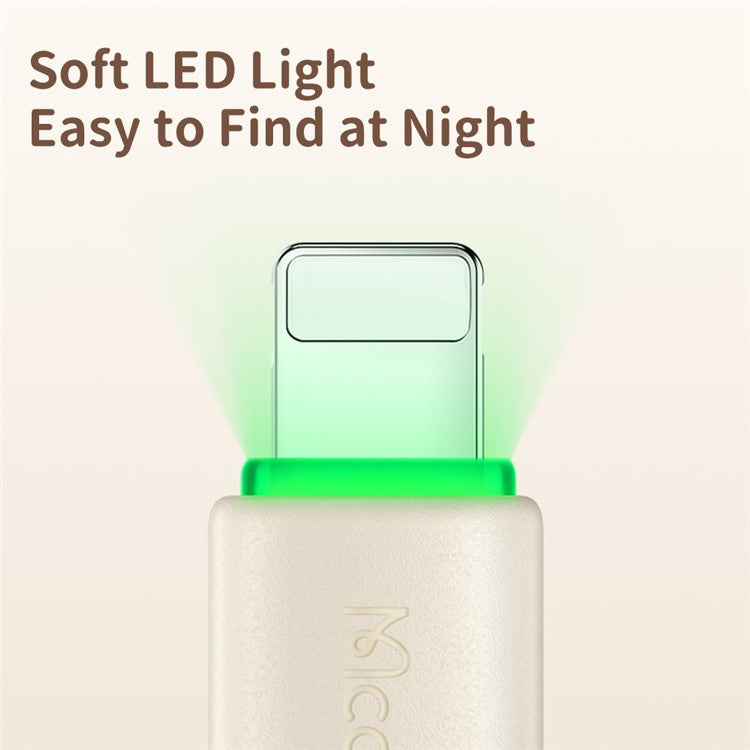 MCDODO Alpha Series CA-474 1.2m USB-A to Lightning Cable 3A Silicone Data Cord - Beige