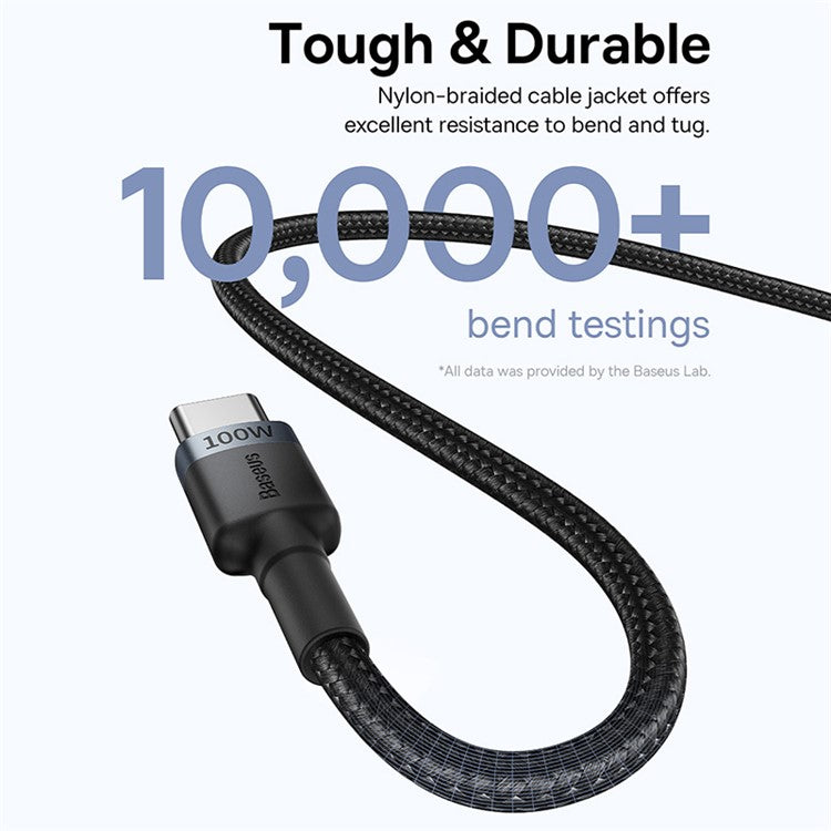 BASEUS CB000074 Cafule Charging Cable USB-C to USB-C 100W 2Pcs PD 100W Charging Cord, 2m (Red / Grey)