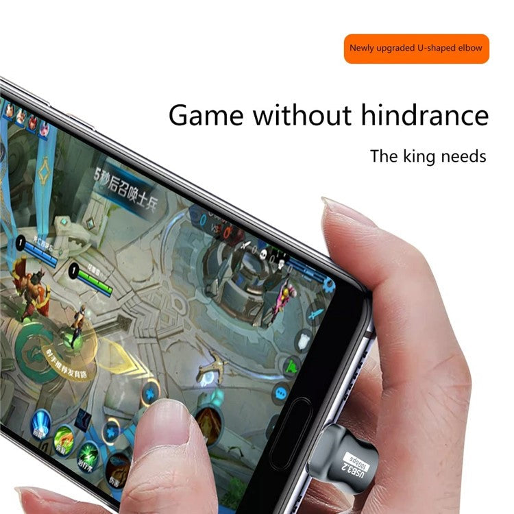 3m USB3.2 Gen 2 U-shape Type-C Male to Type-C Female PD 100W Cable Support Audio / Video Transfer