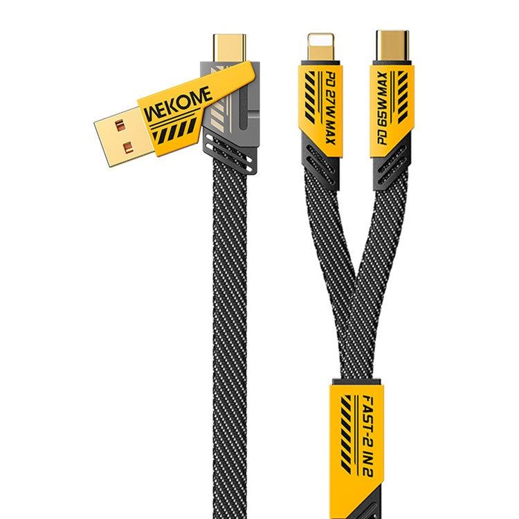 WEKOME WDC-26 4 in 1 1.2m Magnetic Charging Cable 65W Fast Phone Charger 480Mbps IP / USB / Type-C Data Cable