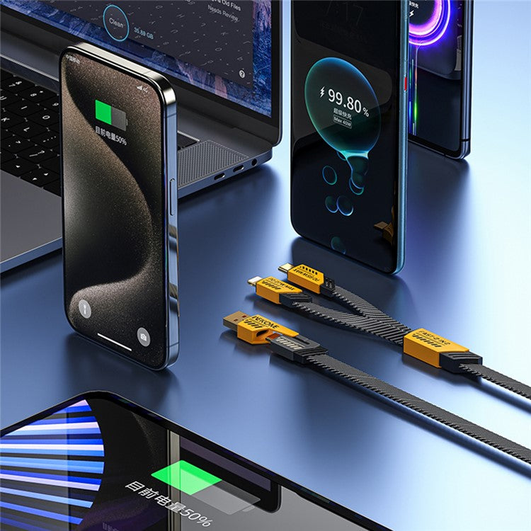 WEKOME WDC-26 4 in 1 1.2m Magnetic Charging Cable 65W Fast Phone Charger 480Mbps IP / USB / Type-C Data Cable