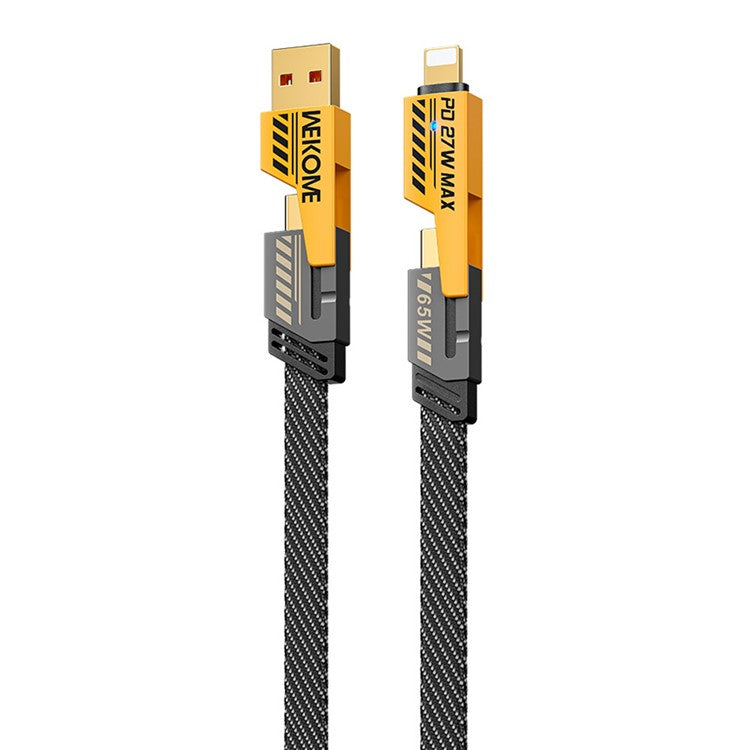 WEKOME WDC-25 4 in 1 1.2m Fast Phone Charger 65W Magnetic Charging Cable for Micro USB / Type C / IP Device