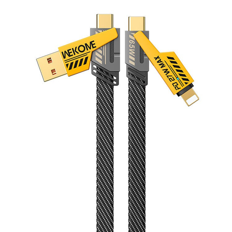 WEKOME WDC-25 4 in 1 1.2m Fast Phone Charger 65W Magnetic Charging Cable for Micro USB / Type C / IP Device