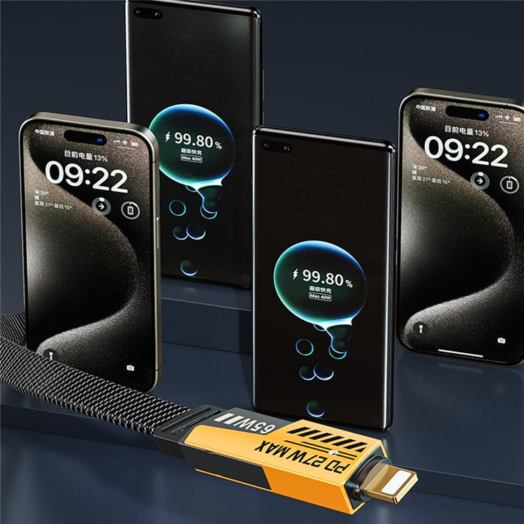 WEKOME WDC-25 4 in 1 1.2m Fast Phone Charger 65W Magnetic Charging Cable for Micro USB / Type C / IP Device