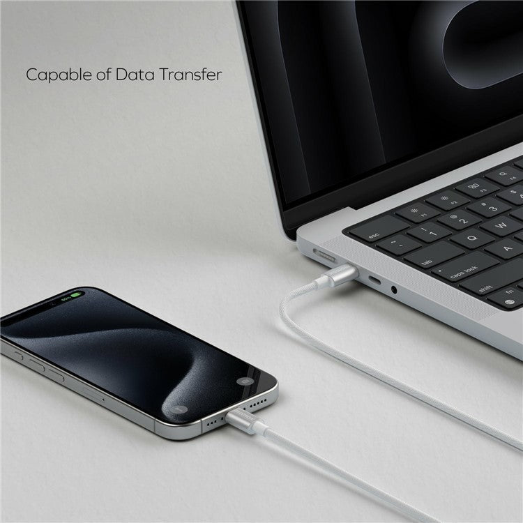 MOMAX Elite 1.5m USB C to USB C PD 60W Fast Charging Wire Nylon Braided Data Cable - Titanium Gold