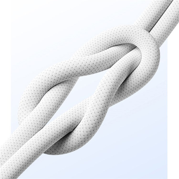 MOMAX Elite 2m Nylon Braided Charging Cable PD 100W USB C to USB C Data Cord - White