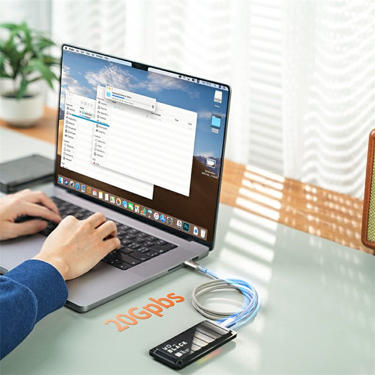 MOMAX Elite 1m USB3.2 Type-C to Type-C PD 100W Fast Charging Braided Data Cable - Black